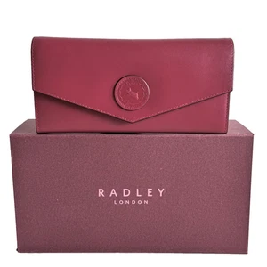 RADLEY Purse Dark Red Leather Large Wallet Gift Boxed - Radley Letters - RRP £99 - Picture 1 of 8