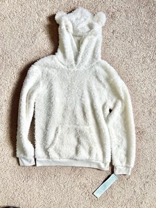 Wondershop White Bear Hoodie Sweater/ Sweatshirt Target Pajama Top Size 12 - Picture 1 of 4