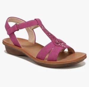 New SOUL Naturalizer Womens Summer Rhinestone Sandals Orchid Size 7.5 Wide Shoes - Picture 1 of 8