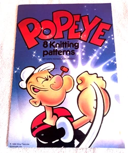 Popeye Vintage Strickmuster Broschüre Gary Kennedy 1988 Intarsia - Bild 1 von 3