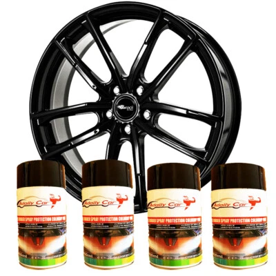 Adaily Car Dip Full Plasti Noir Brillant Pelable Jantes Lot 4 Bombe 400 Ml Pro