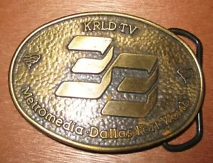 KRLD Dallas Texas TX beltbuckle belt buckle TV dallas cowboys mavericks RARE old - Picture 1 of 2