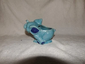 Running Baby Elephant Planter Blue Spaulding Royal Copley Planter Ceramic Lot L - Picture 1 of 6