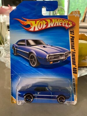 Hot Wheels 2010 New Models ’67 PONTIAC FIREBIRD 400 Metalflake Blue w/o5b hubs - Image 1 of 2