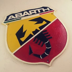 Abarth - Scorpio - Fiat - 595 500 - Heavy Cast Iron Sign Plaque