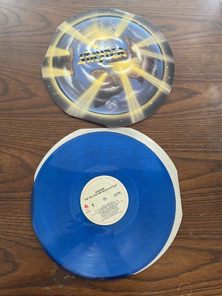 Stryper - The Yellow And Black Attack - 1986 Limited Ed Blue Color Vinyl (NM) - Image 1 of 4
