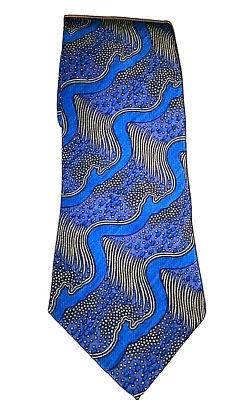 Corbata Oleg Cassini 59 larga 3,75 ancha poliéster azul púrpura tostado para hombre Foto 1 de 3