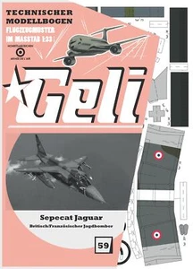 Kartonmodell Sepecat Jaguar 1:33 Geli - Picture 1 of 1