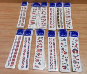 Lot 149 Patriotic USA 4th of July American Flag Temporary Tattoos Party Favors - Picture 1 of 5