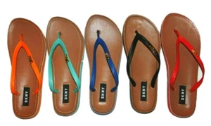 DKNY Madi Thong Flip-Flop Sandals Flops Orange Red Blue Black Green New NWT - Picture 1 of 21