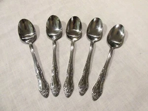 Oneida Northland MALMAISON Teaspoons Stainless Flatware Korea Set (5) - Picture 1 of 3