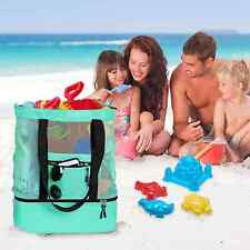 Beach Bag with Cooler - Insulated Large Tote for Women - Mesh Pool Picnic Bag