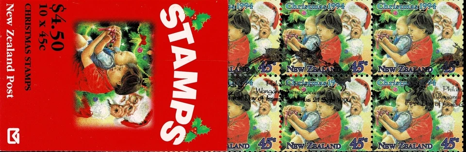NEW ZEALAND - 1994 CHRISTMAS BOOKLET - Sc#SB 83 - CTO - NZ 68 - Image 1 of 1