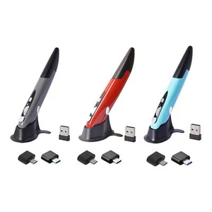 Portable 2.4G Wireless Mouse Pen Handwriting with USB Type C Receiver Optical - Picture 1 of 10