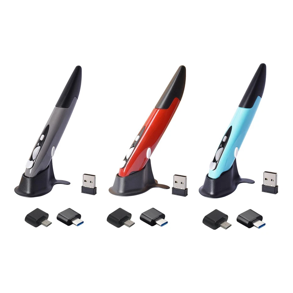 Portable 2.4G Wireless Mouse Pen Handwriting with USB Type C Receiver Optical - Image 1 of 1