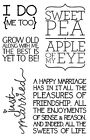 GROW OLD WITH ME Quotes Clear Unmounted Stamp Set Impression Obsession CL565 NEW