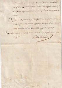 YY126-NAPOLI 1809 AUTOGRAFO GIUSEPPE CAPECELATRO VESCOVO DI TARANTO - Picture 1 of 3