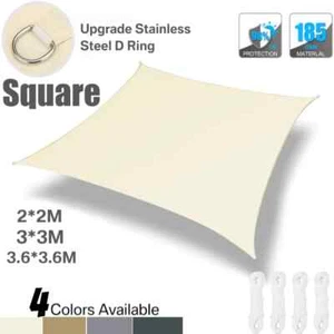 Sun Shade Sail Square Canopy Sunshade UV Block Camping Tarp Awning Patio Cover - Picture 1 of 36