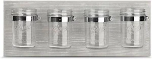 Rustic, Farmhouse Mason Jar Organizer for Office, Bathroom, Kitchen Storage,Grey - Picture 1 of 9