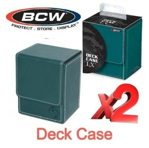 X2 High Quality BCW Deck TEAL Case LX 80 Gaming Cards Storage/Transport Holder - Picture 1 of 3