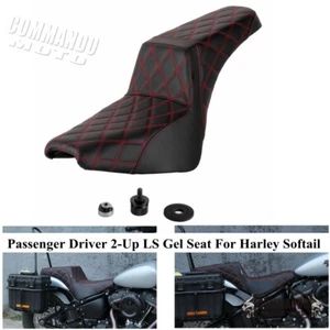 Gel Pad 2-Up Seat For Harley Softail FXST FLHC/S Street Bob FXBB FXBBS 2018-2024 - Picture 1 of 5