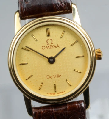 Reloj Omega De Ville Ref.1450 Damas Años 70 Cuarzo 20mm Chapado en Oro, Papeles Foto 1 de 4