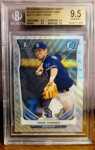 2014 Trea Turner 1st Bowman Chrome Silver Wave Refractor #/25 BGS 9.5 True Gem🔥 - Picture 1 of 2