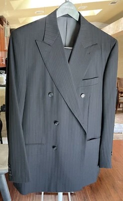 Traje de 3 botones JHANE BARNES 2 piezas Clout, rayas negras/grises Foto 1 de 4