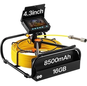 VEVOR Sewer Camera, 98.4 ft/30 m, 4.3" Pipe Drain Inspection Camera with DVR - Picture 1 of 7
