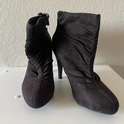 Apostrophe, Mujer’s Negro Wesley Cremallera Lateral Botines Tacones Talla 8.5 Foto 1 de 4