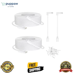 Micro USB Camera Extension Cable for Wyze, [2-Pack, 30Ft] Power Extension Cord - Picture 1 of 7