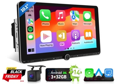 Eonon UX7 Plus 10.1" Doble DIN Coche Estéreo DSP Inalámbrico CarPlay Android Auto GPS Foto 1 de 4