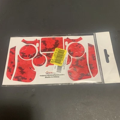 Game Xcel PS4 HL Controller Decal Skins Digicamo Red , Twelve Pack (12) - Image 1 of 3