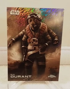 2025 Topps Chrome Star Wars Rio Durant Black & White Shimmer Refractor SSP #156 - Picture 1 of 2