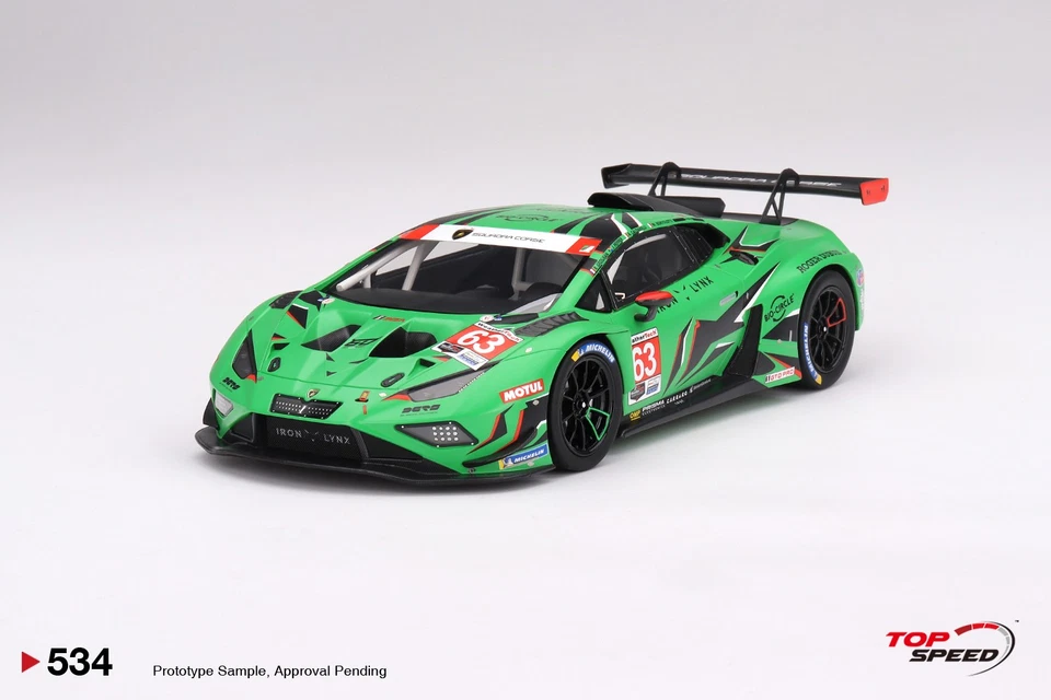 Top Speed TS0534 1/18 Lamborghini Huracan GT3 EVO2 #63 2023 Imsa Daytona 21H