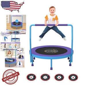 Mini cama elástica plegable de 3 pies para niños - diseño resistente y sin resortes para edades de 1-6 - Imagen 1 de 10