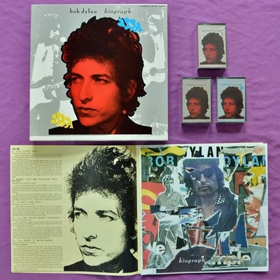 BOB DYLAN Biograph 3xSEALED CASSETTE 35 Page 12"x12" + 12 PAGE BOOKLET🟢MINT🟢 - Image 1 of 4