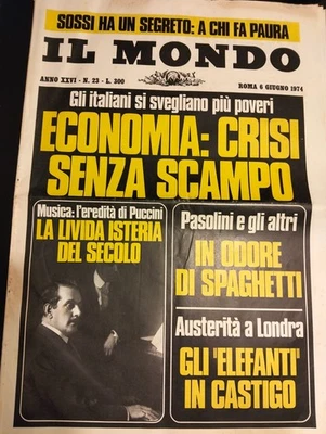 Il Mondo 23  1974 Pier Paolo Pasolini Puccini Karin Schubert Agostina Belli - Immagine 1 di 4