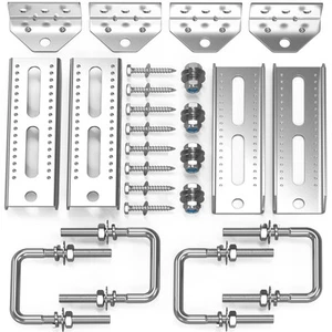 4 Pack 8" Galvanized Swivel Top Bunk Bracket Kit with Hardware for 3"x3" 2"x3... - Picture 1 of 9