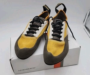 Mad Rock Phoenix Climbing Shoes Mens 12.5 Yellow Mustard Suede Friction - Picture 1 of 16