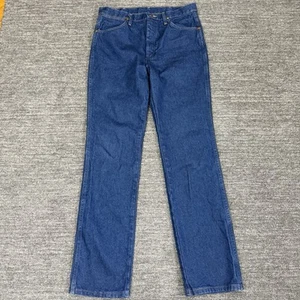 Wrangler Jeans Men 33x34 Blue Cowboy Cut Slim Fit Pants Western Dark Wash Denim - Picture 1 of 16