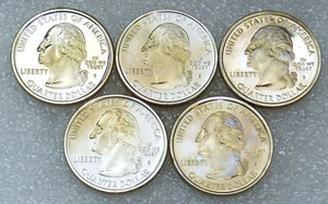 2003-S Alabama Illinois Maine Missouri Arkansas Quarters Proof Cameo 5 coins - Picture 1 of 2