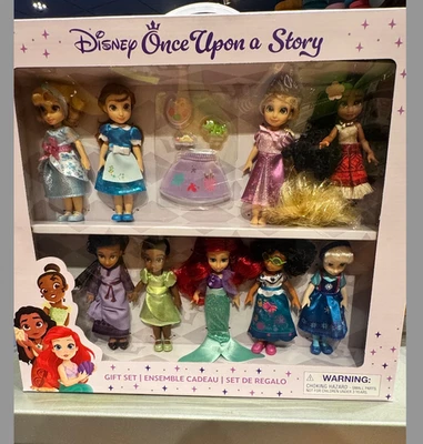 Disney Once Upon a Story Muñeca Set de Regalo de 9 Bella, Rapunzil, Cenicienta etc NUEVO Foto 1 de 2