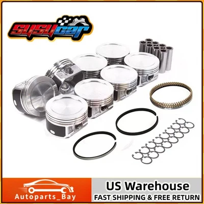 Non Power-Impoved Pistons w/Rings Compatible With/For 99-08 Ford 5.4L SOHC 16V - Image 1 of 4