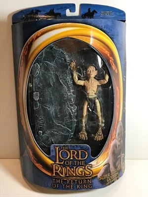 "Figura TOY BIZ El Señor de los Anillos SUPER POSABLE GOLLUM 6"" Return King 2003 NUEVA" Foto 1 de 4