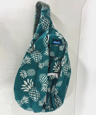 KAVU упаковка холст через плечо веревки слинга сумка рюкзак | зеленый ананас - Изображение 1 из 4