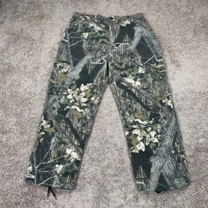 Jerzees Pants Mens XL Brown Camo Mossy Oak Break Up Cargo Utility Hunt Country - Picture 1 of 15