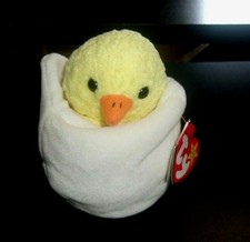 Retired 1998 Ty Eggbert Chick In Egg Beanie Baby~Adult Collector!