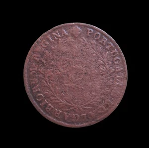 PORTUGUESE AZORES 5 REIS 1843 RULER MARIA II KM 10 #1042# - Picture 1 of 2