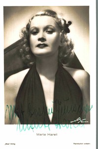 Marte Harell Original Signature On Ross Card No. 7602 B